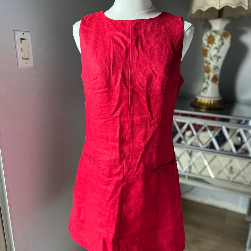 Reformation Citron Linen Dress